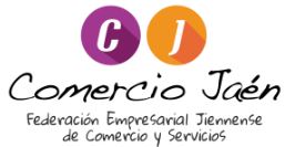 logotipo de CJ - Comercio Jaén. Federación Empresarial Jiennense de Comercio y Servicios